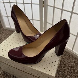 Kate Spade Deep Merlot Heels 3.5